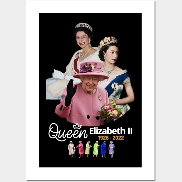 queen elizabeth vintage 1926-2022 Wall Art by lubystevanus